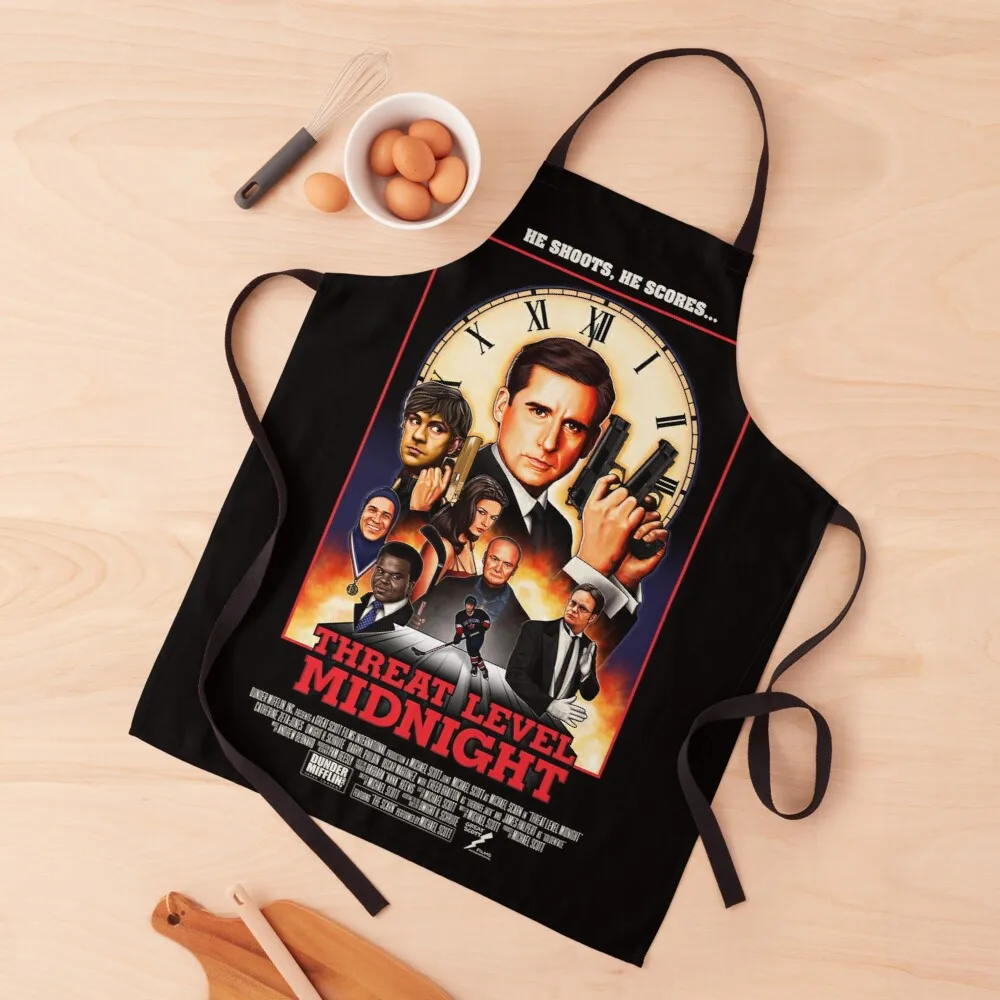 Threat Level Midnight Apron aesthetic apron woman cute kitchen Kitchen aprons