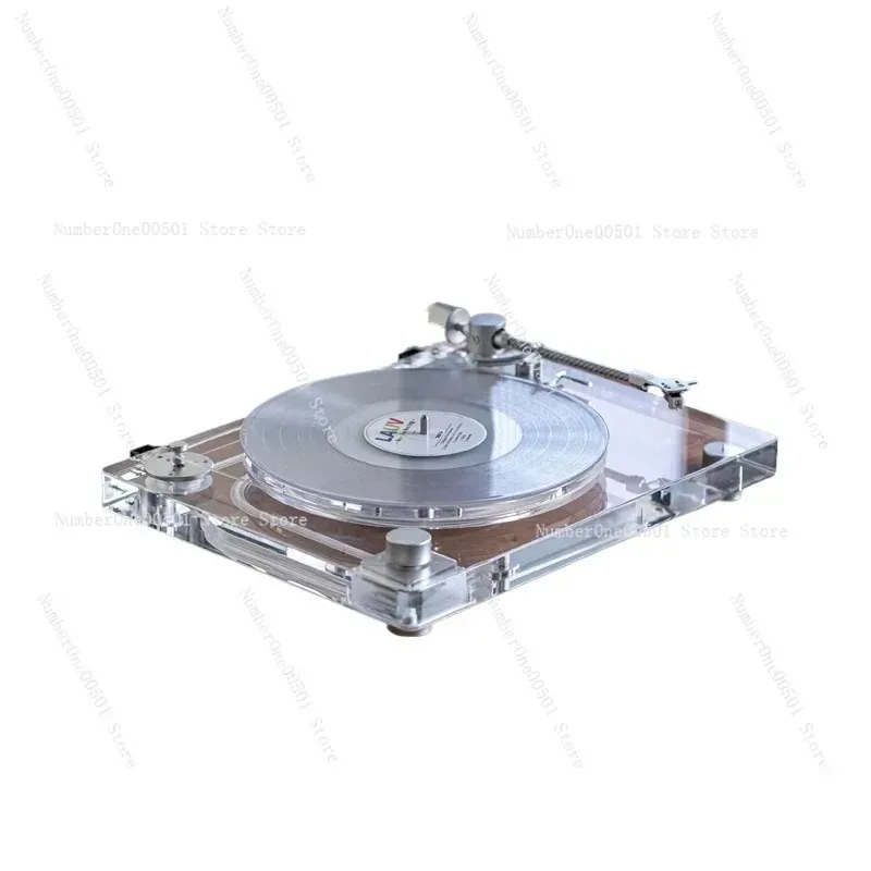 

Виниловый проигрыватель пластинок Bluetooth LP проигрыватель проигрывателей Ретро настольный акриловый прозрачный дизайн ​
