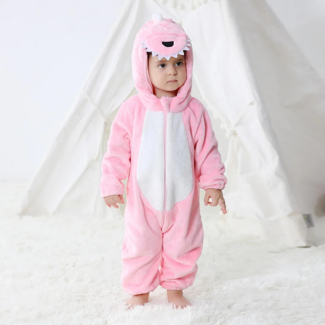 

Newborn Baby Romper Infant Long Sleeve Clothes Kigurumi Dinosaur Animal Cartoon Jumpsuit Girls Boys Pajamas Costumes Halloween