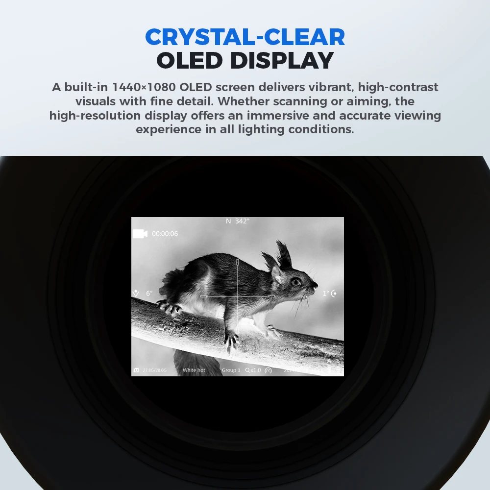 

GOYOJO GRS225 256 Thermal lmaging Scopes Sensor 256*192px 25mm Lens Hunting Camera WiFi RAV Video