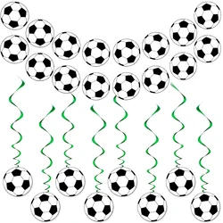 Soccer Party Decorations Soccer Banner Garland Soccer Hanging Swirls Birthday Party Supplies for Kids Football Sport Theme