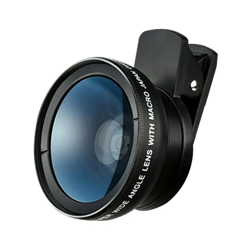 2in1 Universal phone lens 37MM 0.45X 49UV super wide angle   macro Cellphone Professional Alloy Cellphone Wide-angle Lens