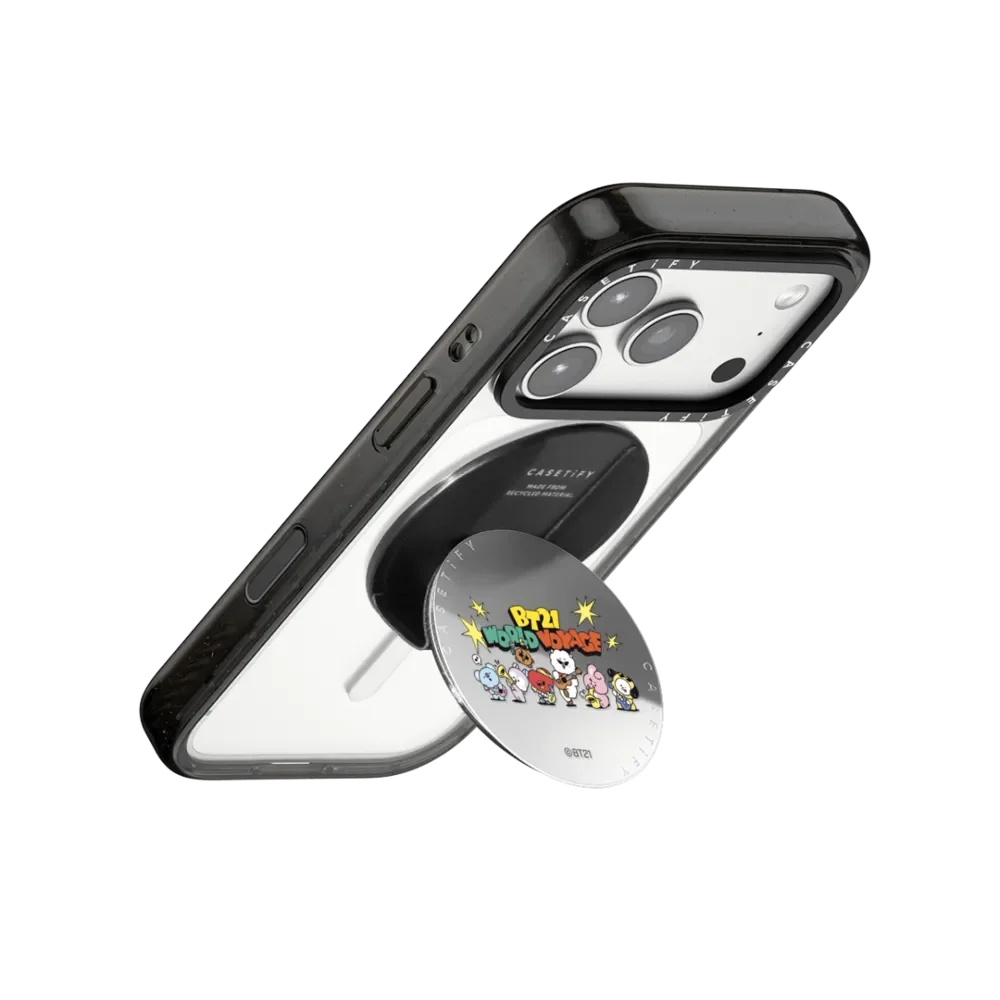 CASETiFY BT21 WORLD VOYAGE Series Magnetic Phone Holder Card Pack for iPhone17 16 15 14 13 for Samsung S25 S26 A57 A36 view 4
