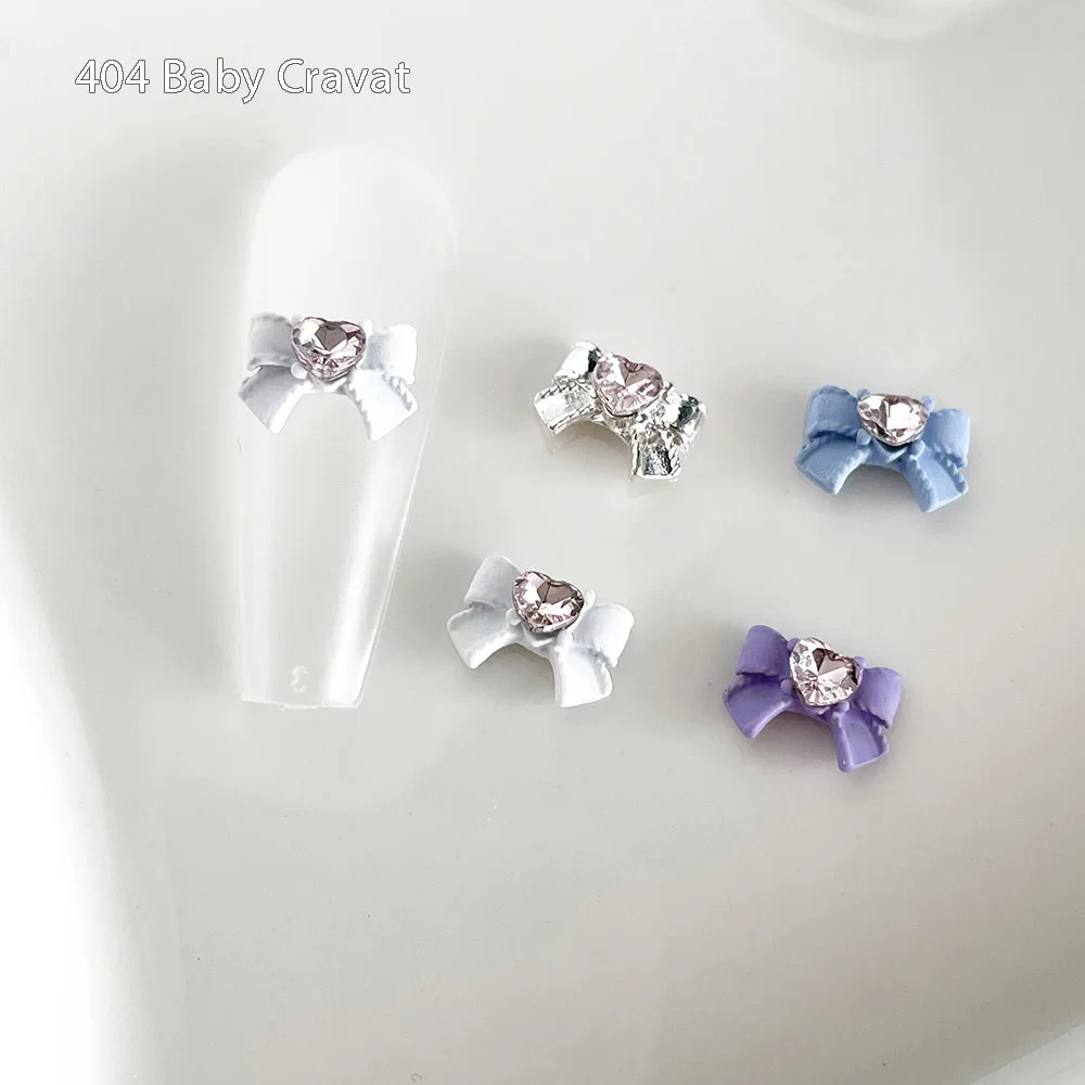 -Baby Cravat- Kawaii Girl Bow Tie Nail Adornment Charms Versatile Kiyomi Bowknots Metallic Alloy Japanese Matte Nail Jewelry 404