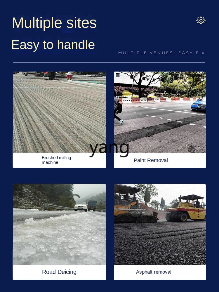 Yjq Concrete Milling Machine Pavement Asphalt Hand Push Small Floor Concrete Scabbler Electric Renovation Gasoline and Diesel