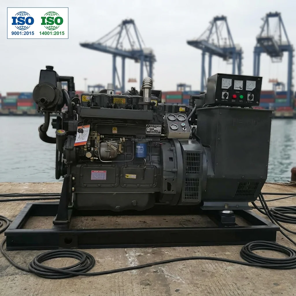 For Weichai Ricardo Weifang 50kW 55kW 60kVA 50Hz 60Hz 3 Phase Marine Diesel Generator Genset Engine Power Assembly