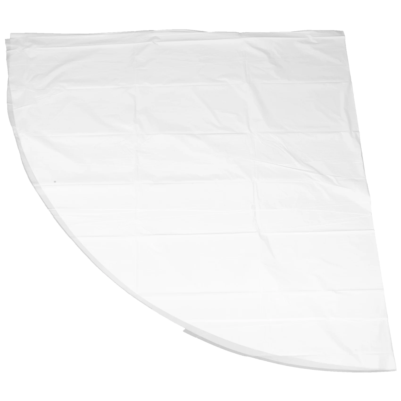 AT84-8 Pack Round Tablecloth, 84 Inch White Disposable Table Covers PEVA Waterproof Plastic Round Tablecloths (White)