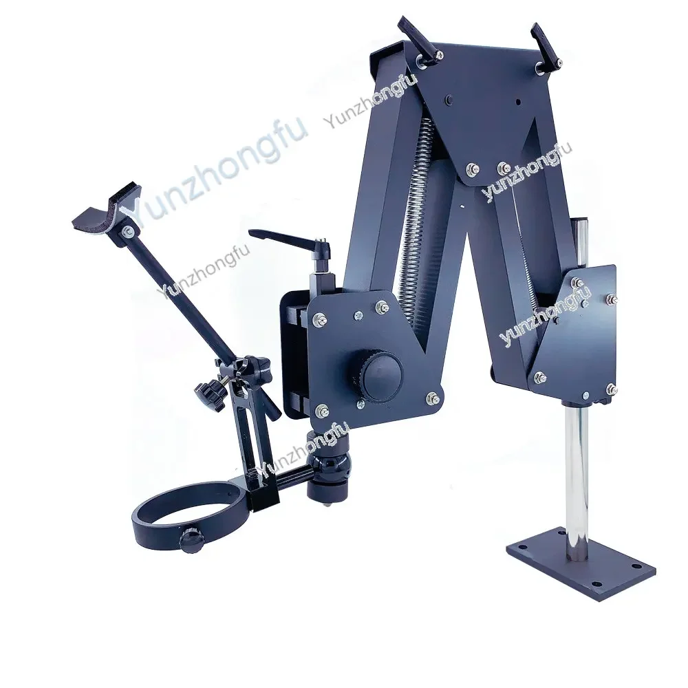 For Jewelry Stone Diamond Repairing Setting 7X-45X Zoom Stand with LED Light Clamp Flexible Arm  Microscope