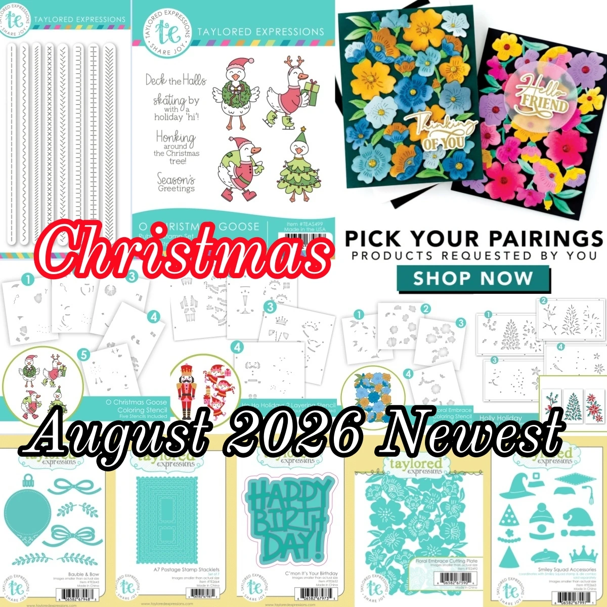 Newest Spooky Scribbles Bauble Christmas Goose Metal Cutting Dies Clear Stamps Stencil for DIY Greeting Card Making Scrapbooking
