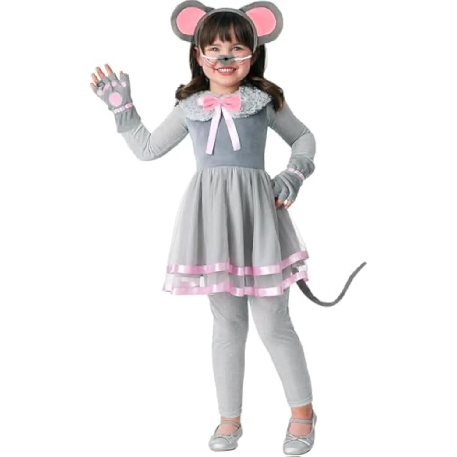 어린이 및 성인을 위한 마우스 의상 세트 - 할로윈, 코스프레, 카니발, 세계 도서의 날을 위한 모피 동물 의상 액세서리