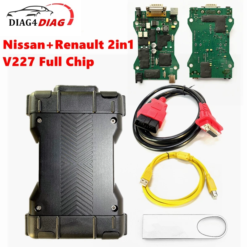 Newest 2 IN 1 for Renault 2in1 For Nissan V227 ECU Coding Programming Multi Service Function Car Diagnostic Tool