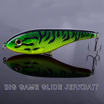 Señuelos de pesca de altura Magnisher Glide Jerkbait, cebo artificial duro para lucio y almizcle, señuelo Jerk Wobble de hundimiento rápido, 15 cm, 81 g, aparejos 10 best sales Señuelos deslizantes - №2