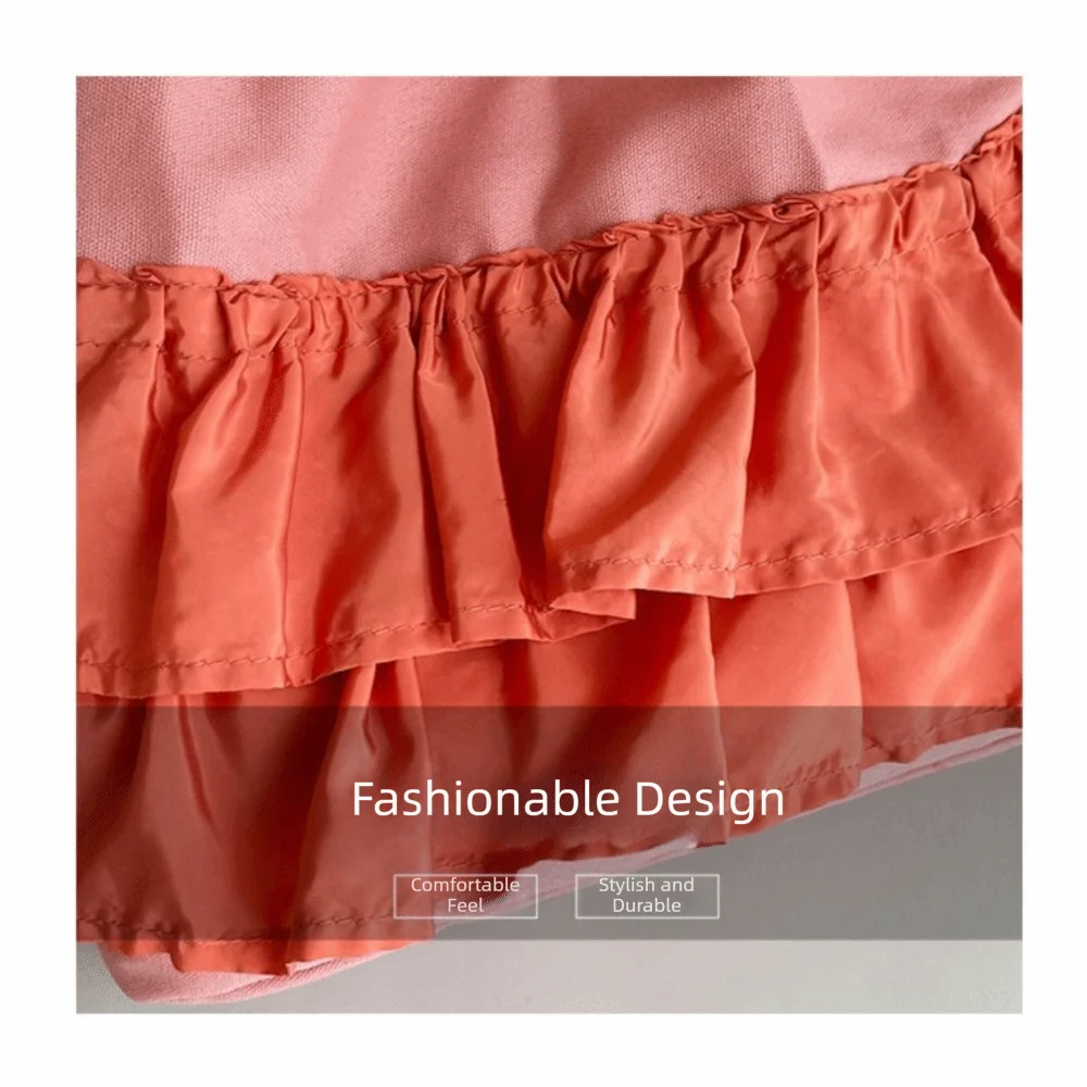 Large Capacity Canvas Tote Bag Drawstring Design Canvas Material Pleated Bag Single Shoulder Pleated Skirt Edge Shoulder Bag