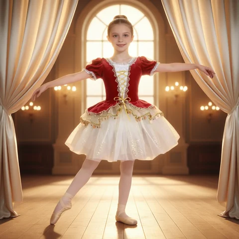 Children’s Ballet Costume Ensemble Dawn Goddess Ballet Costume Long Veil Skirt, Adult Puffy Skirt Professional.