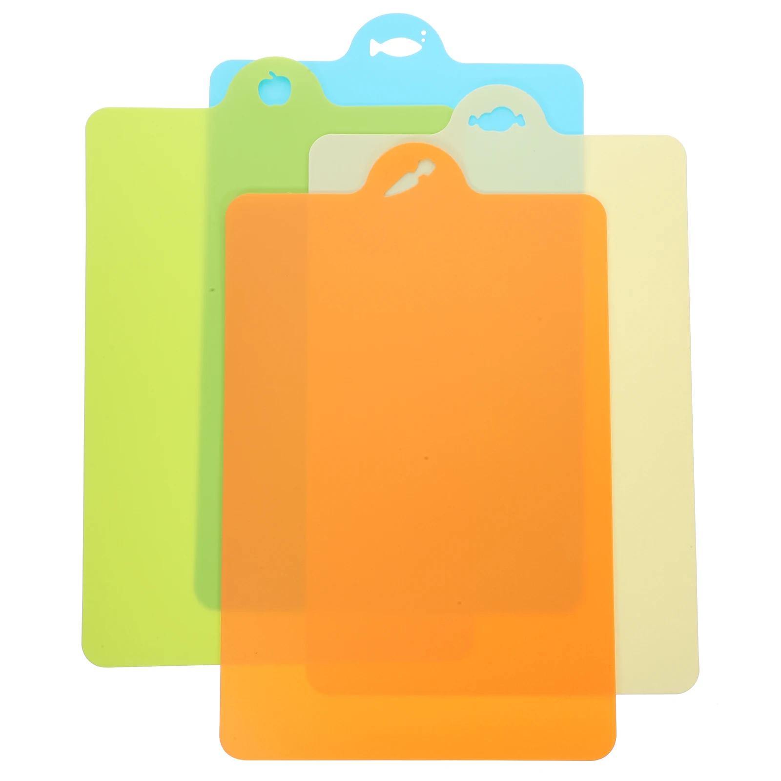 

12 Pcs Flexible Cutting Board Blue Beige 3 Green 3 Orange Soft Wear Resistant Foldable Kitchen Tool Food Grade Chopping Board