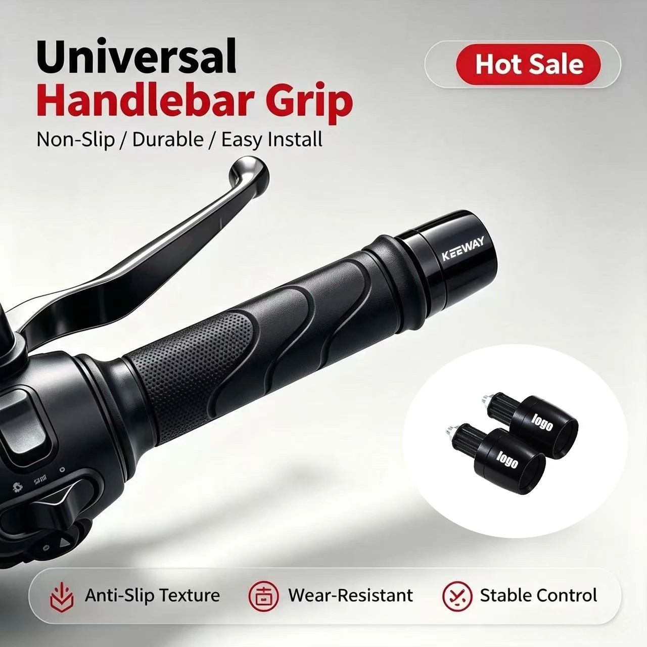 Motorcycle Handlebar Grips Handle Bar For Keeway Rkf125 Rkv125 Rks125 Rkv200 Rks Rkf 125 Rkv 200 GS 100 RKR 180 Cap End Plugs