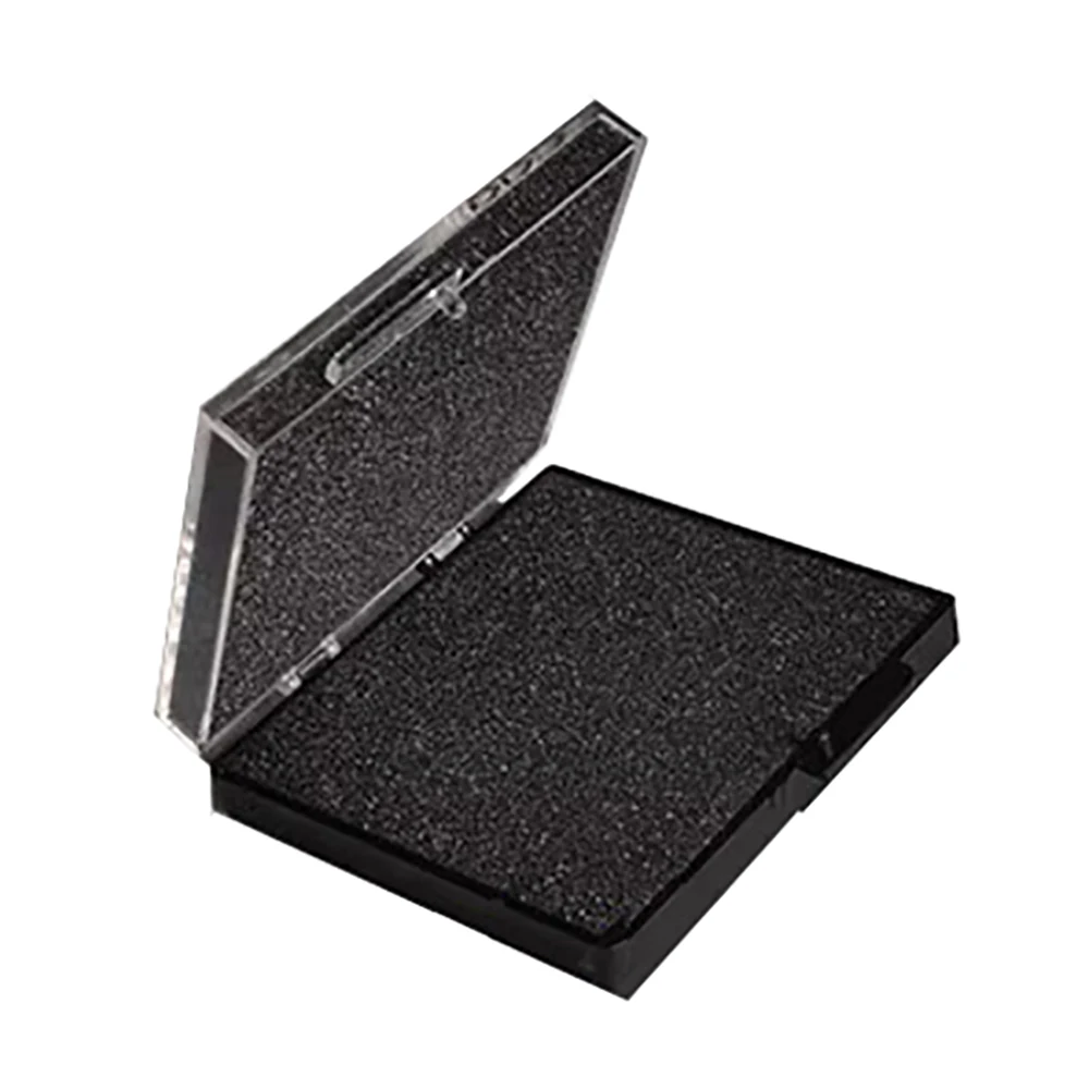 Diamond Storage Sample Box Gemstone Jewelry Display Case Pendant Coin Bare Stone Packaging Holder Tray Badge Showcase Black