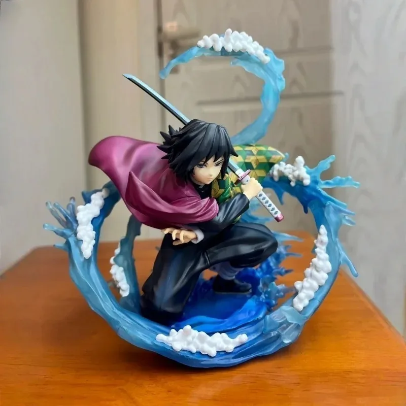 Novo 17cm demon slayer zero tomioka giyuu anime figura de ação estátua pvc modelo estatueta colecionável ornamento desktop brinquedo presentes