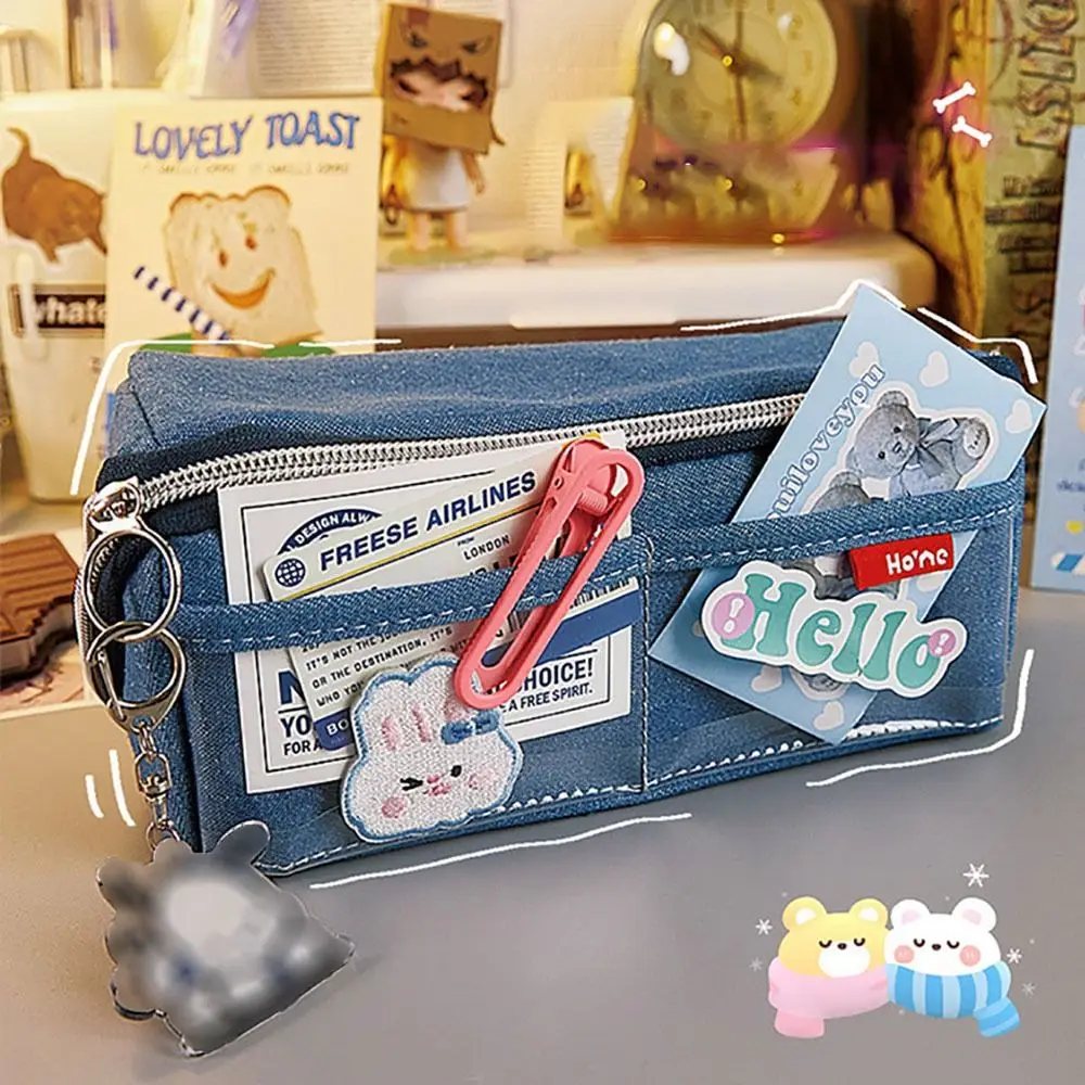 High Quality Oxford Stationery Storage Bag Large-capacity Portable Pen Bag Multi-function Pen Pouch