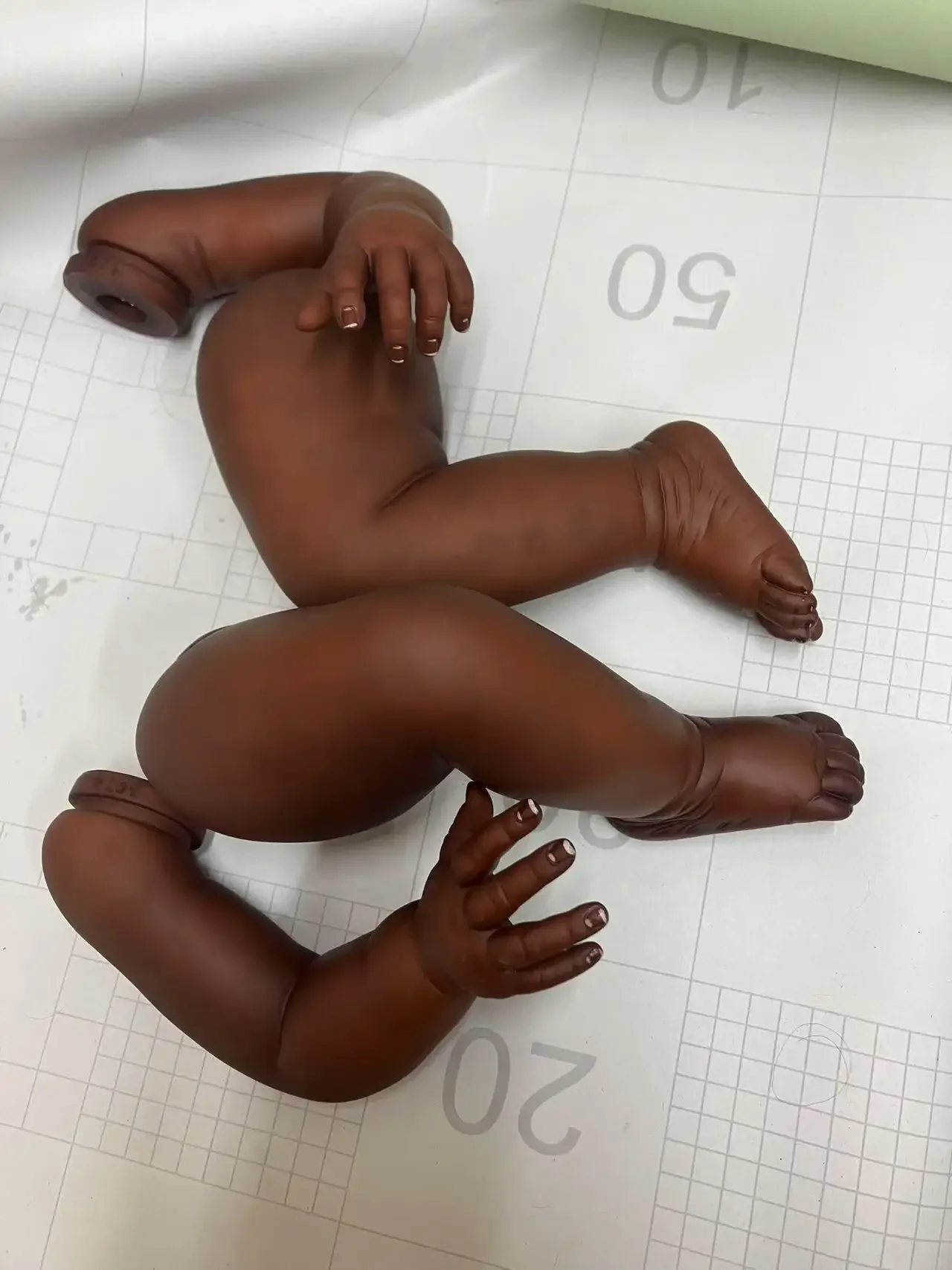 DLS Customized Limited Supply 24inch Reborn Baby Lottie With Hand-Rooted Hair Painted Kit DIY Part With Cloth Body