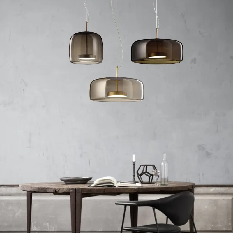 

Nordic restaurant pendant light, modern luxury bar counter, coffee shop bedside single head glass artistic lighting fixture