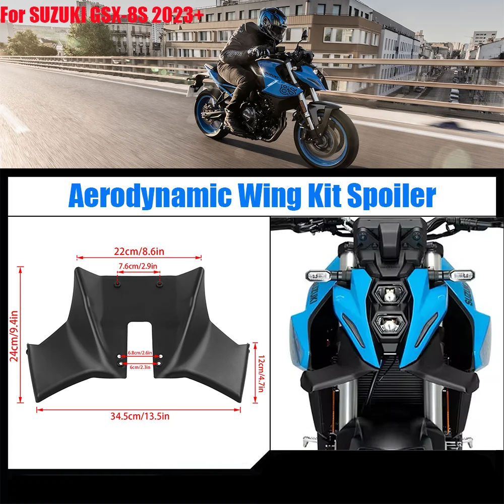 

Lower Pressure Bare For SUZUKI GSX 8S GSX8S 2023 2024 Motorcycle Sport Downforce Naked Front Spoilers Aerodynamic Wing Deflector