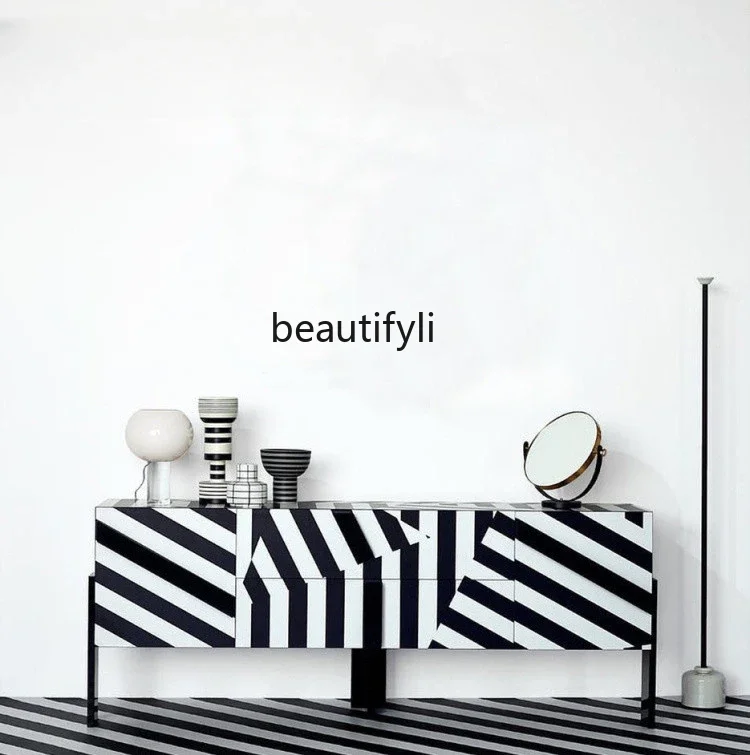 

Nordic TV Cabinet Model Room Locker Simple Modern Dining Side Paint Floor Cabinet