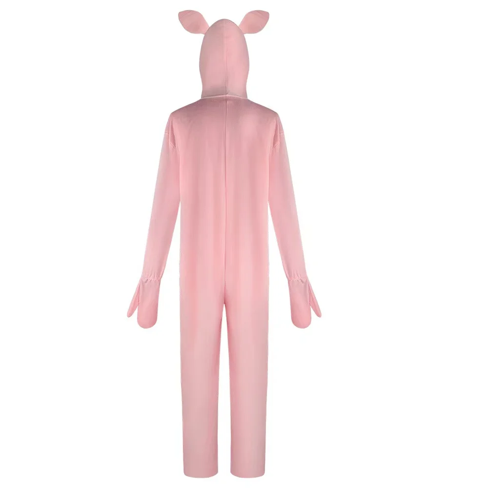 New Barbe Pink Rabbit Halloween Costume Adult Animal Pajamas Party Stage Props Event Carnival Performance Cosplay Clothing Women