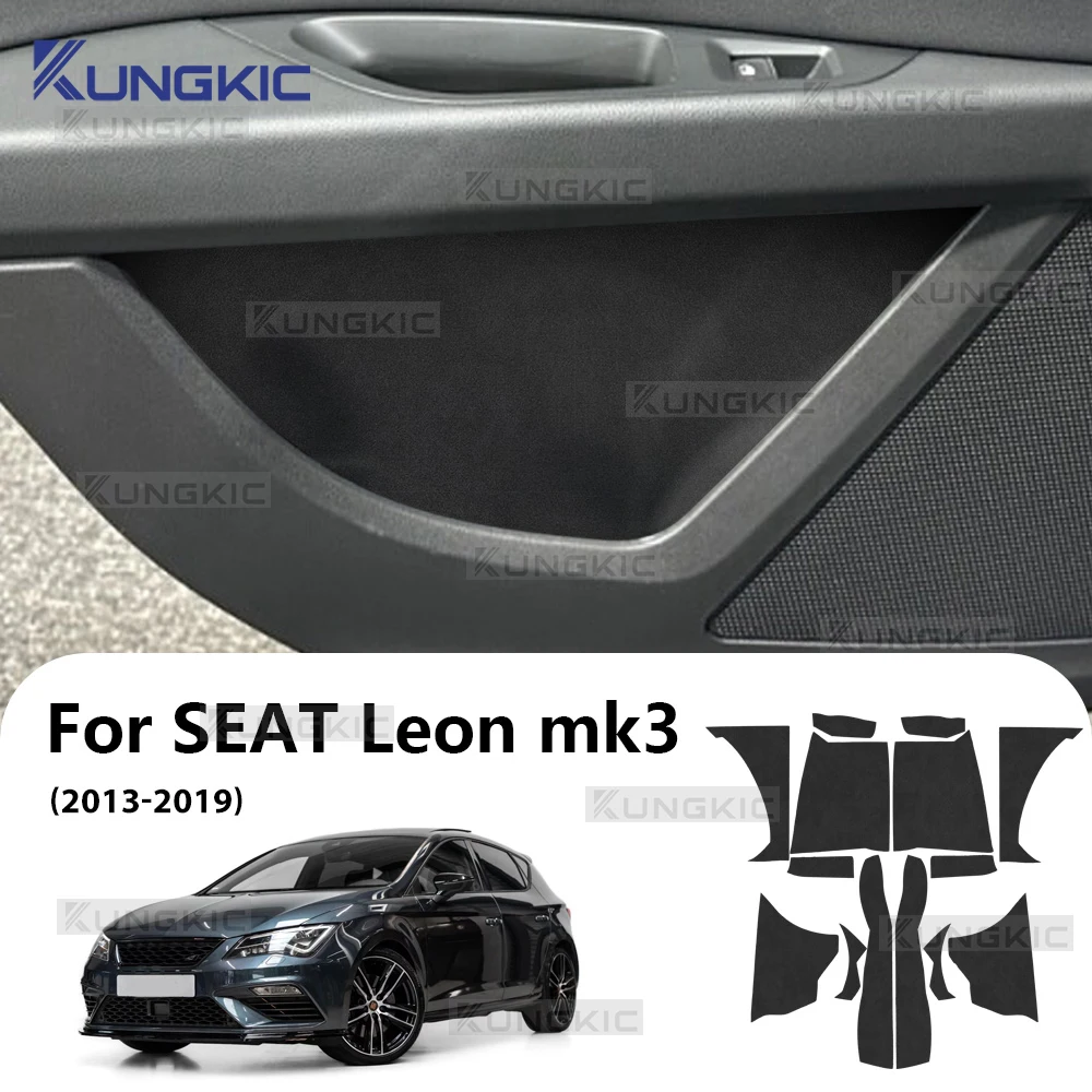 

Для SEAT Leon Mk3 2013-2019: Защитные наклейки-карманы для карт на левую и правую передние/задние двери