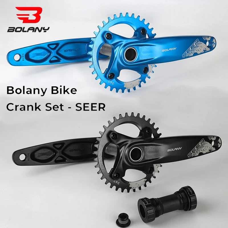 

BOLANY 170mm MTB Bicycle Crankset 34T/36T Integrated Aluminum 8-12 Speed Single Chainring Crank Bike Accessories