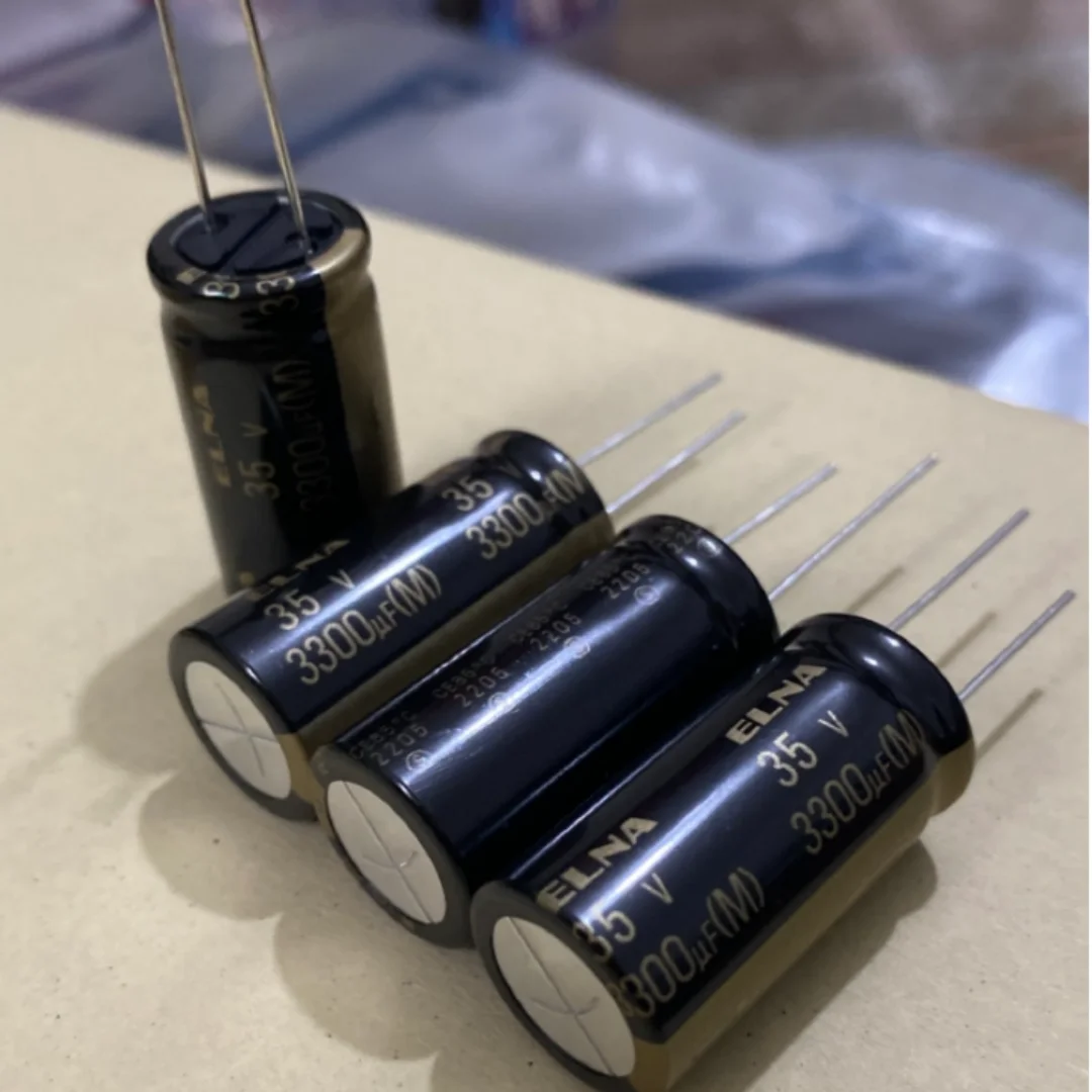 ELNA audio capacitor from Japan, 50V 2200UF, 35V 3300UF, 16*31.5 RA3, black gold