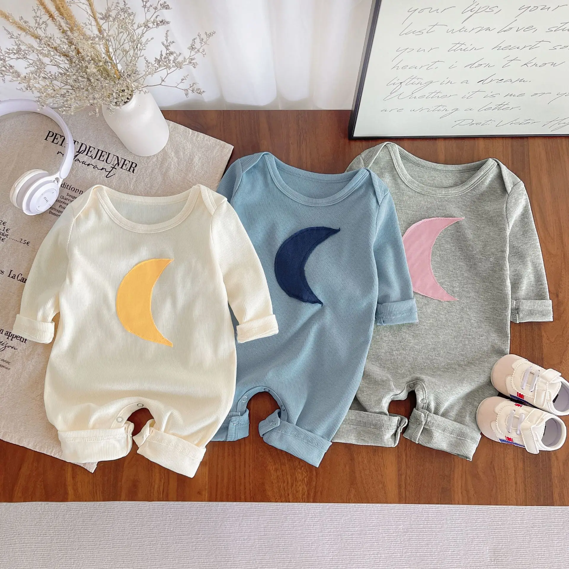 

( 0-3 лет) Осенний детский комбинезон с длинными рукавами, одежда для малышей, новая детская весенне-осенняя одежда для ползания, домашняя одежда для новорожденных