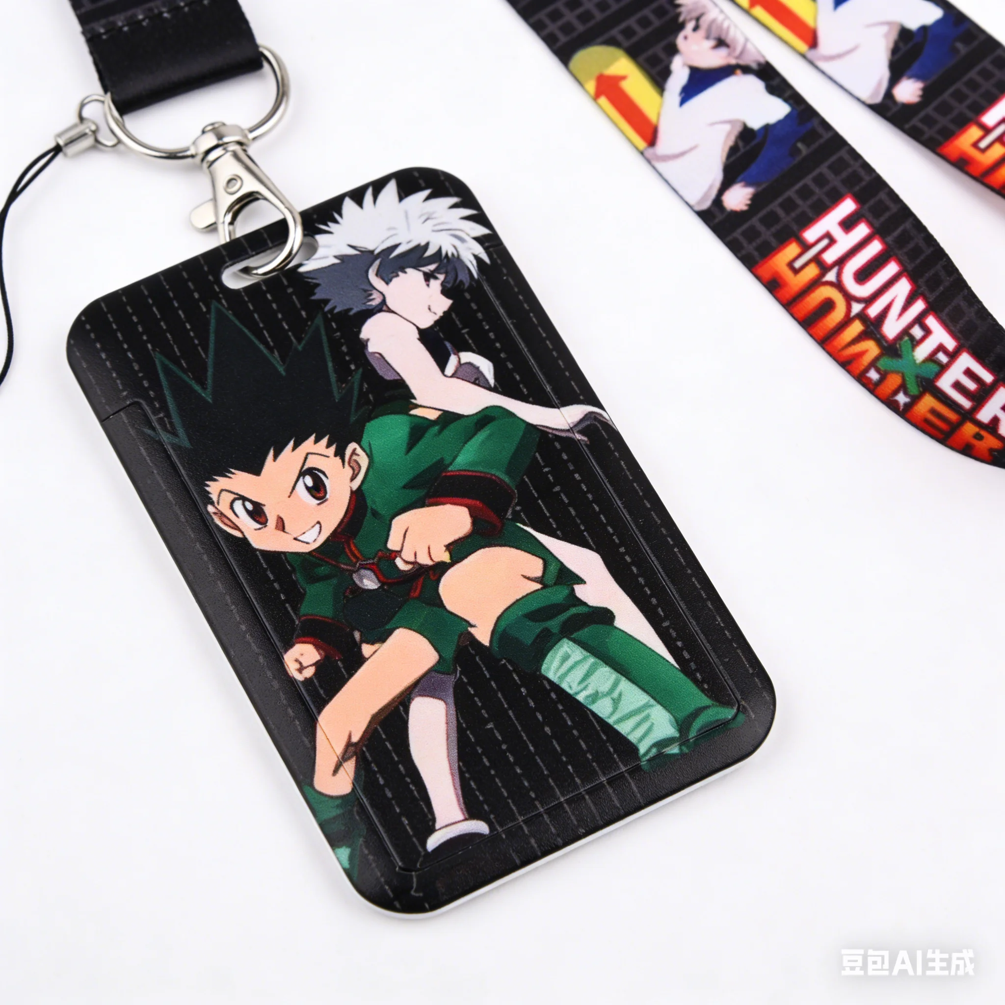 

Аниме-аксессуар HUNTER×HUNTER: шнурок для ключей с держателем для карт, чехол для ID-карты, защитный чехол для студенческой проездной, брелок-подвеска с защитой от потери