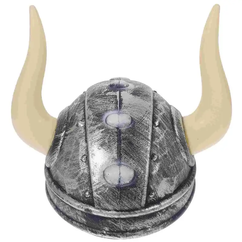 Buffalo Ox Horns หมวกไวกิ้งหมวกตกแต่งฮาโลวีน Props Party อุปกรณ์เสริมของเล่นเด็กของเล่นสําหรับคอสเพลย์ปาร์ตี้ (สีดํา)