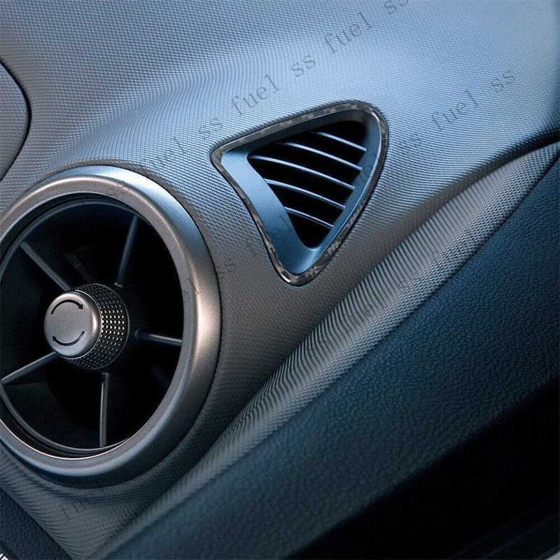 S+ Carbon Fiber 2pc Demist Air Vent Outlet Cover Trim For Chevrolet Sonic 12-16 LHD