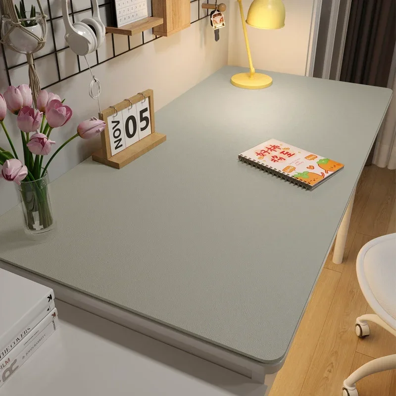 Multi-Purpose Solid Color Leather Desk Mat Non-Slip Mouse Pad Waterproof Surface for Childrens Study Table Office Home Decor