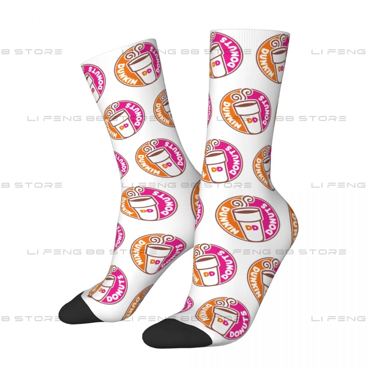 Happiness Dunkin' Donuts Sense Men Women Socks Dunkin Deeznuts Cycling Novelty Spring Summer Autumn Winter Stockings Gift