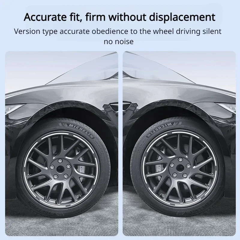 Luminous Half Pack Hubcap Cover Wheel Hub Protection Ring 4PCS for Tesla New Model 3 Highland 2025 Car Modification Accessories