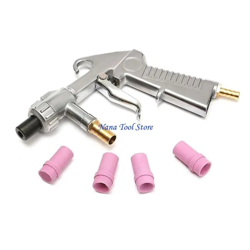 31GJ Sandblasters Feed Sprays Guns Sandblasting Guns Abrasive 4Pcs Ceramic Nozzle