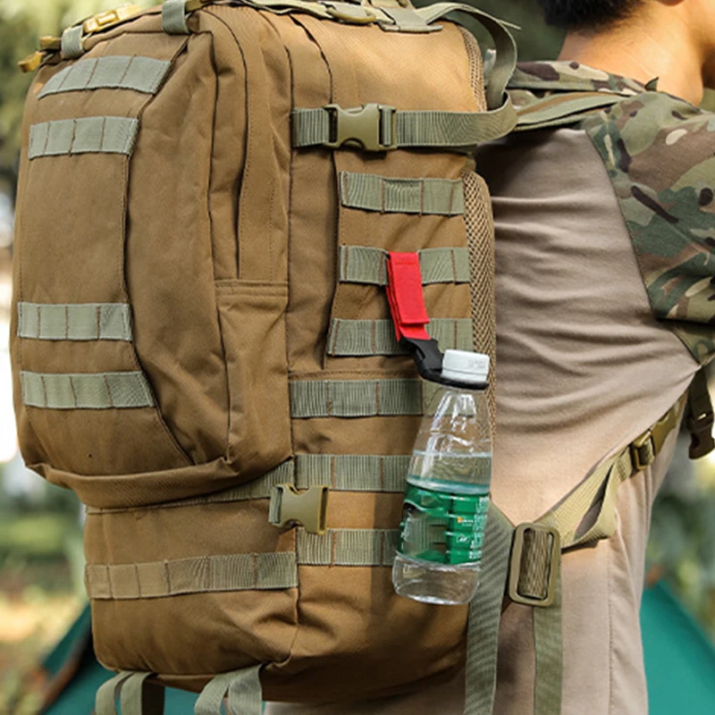 Molle Buckle Water Bottle Carabiner Clip Webbing Strap Attachment Belt Backpack Hanging Keychain for Camping Hiking image 4