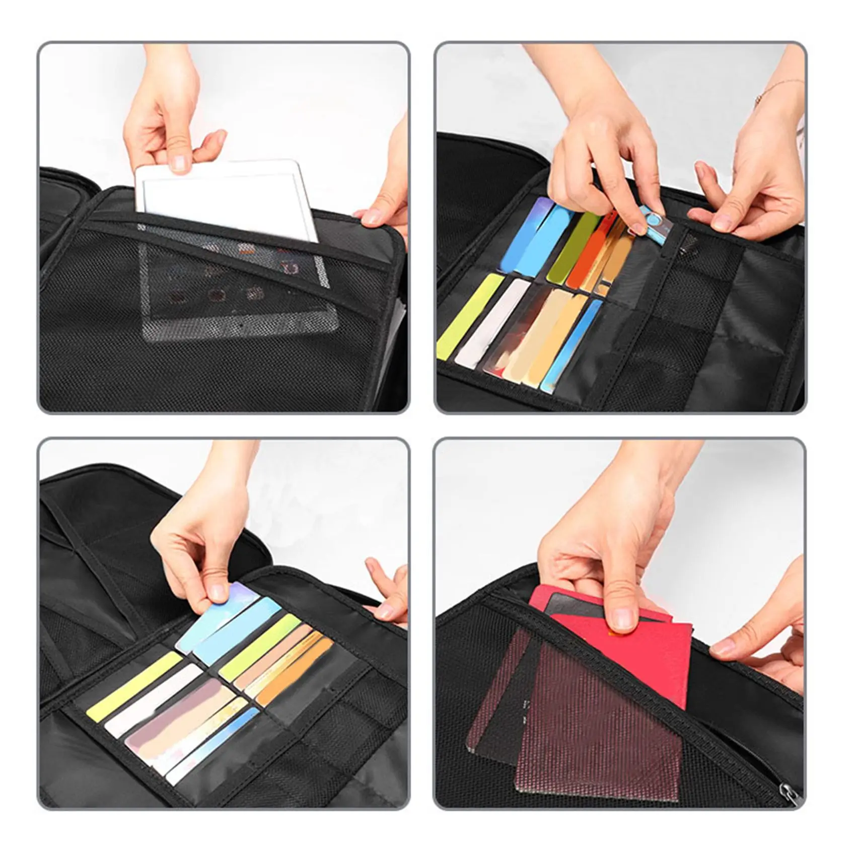 CYCLI-2X Fireproof Document Storage Lock Bag,Carry Wallet,Multi-Layer Document Storage,Suitable For Important Documents