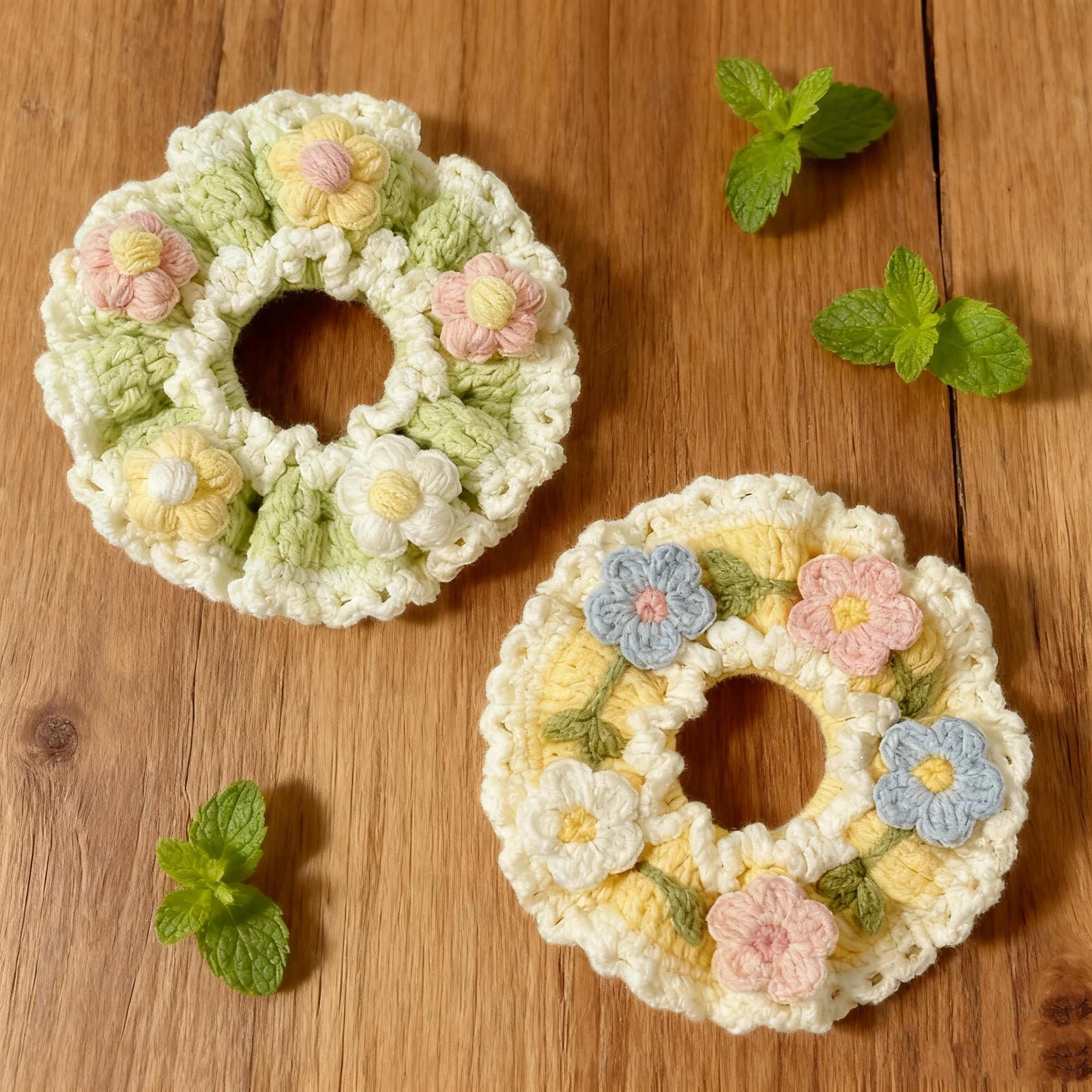 kit-de-material-para-faixa-de-cabelo-artesanal-diy-de-croche-e-trico-com-pequenas-flores-em-tons-creme-acessorios-de-cabelo