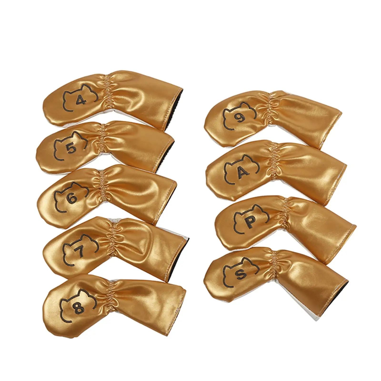 

9Pcs Golf Iron Covers Set Water Resistant Thick Putter Headcover with Lining