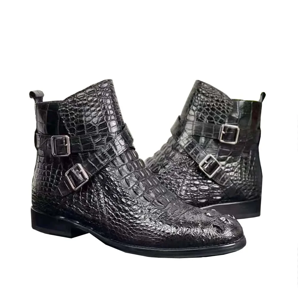 

Yinshang, Новое поступление, мужские ботинки, мужские ботинки из крокодиловой кожи, мужская зимняя обувь