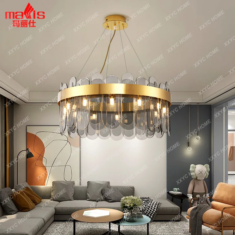 

Personalized light luxury chandelier living room master bedroom dining room light post-modern simple model room designer