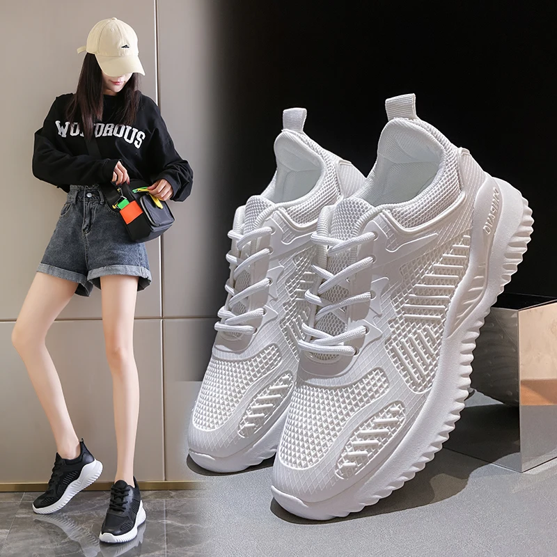 

Women Shoes Breathable All-match Mesh Shoes Casual Sports Trendy Shoes Female Wear-resistant Running Shoes for Women