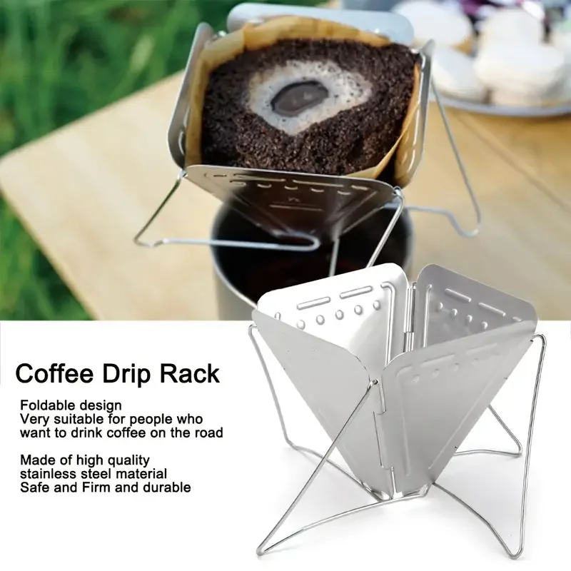 

Stainless Steel Coffee Dripper Filter Holder,Folding Reusable Pour Over Coffee,Pour Over for Office Home Travel Picnic Campin