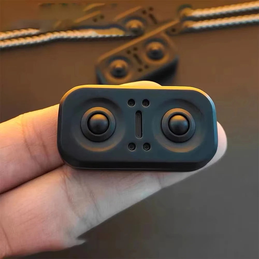 Owl Papa Coin EDC Mechanical Metal Slider Fingertip Push Card Decompression Desktop Toy