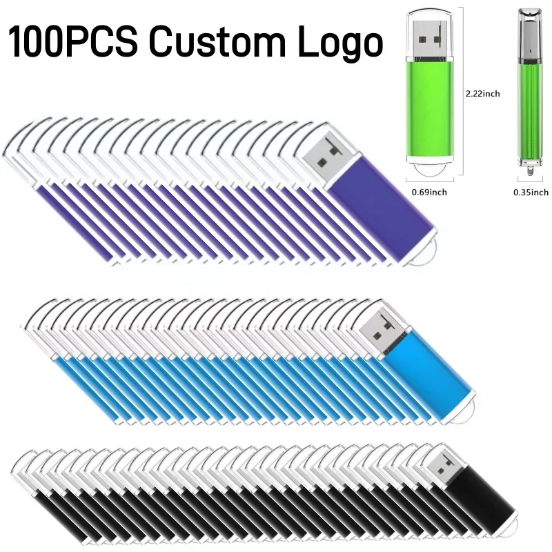 

Free Custom 100PCS USB Flash Drive Pen Drive 256MB 512MB 1GB 2GB 4GB 8GB 16GB Pendrive Memory Stick 32GB 64GB USB Stick Gift