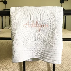 Personalized  Baby Blanket Name Cotton Retro Prints Monogrammed  Custom Embroidery Infant Outdoor Stroller Birthdays Gifts Girls